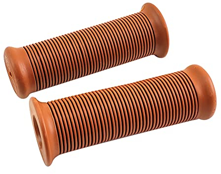 2 Stück Gummi Motorrad Lenkergriffe Griffe, MoreChioce 22mm Motorradgriff Motorrad Handgriffe Vintage Rutschfeste Motorrad-Gummi-Ersatzlenker Modifikation Zubehör,Braun