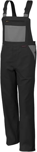 Qualitex Arbeits-Latzhose BW 270 - Größe: 58 - schwarz/grau