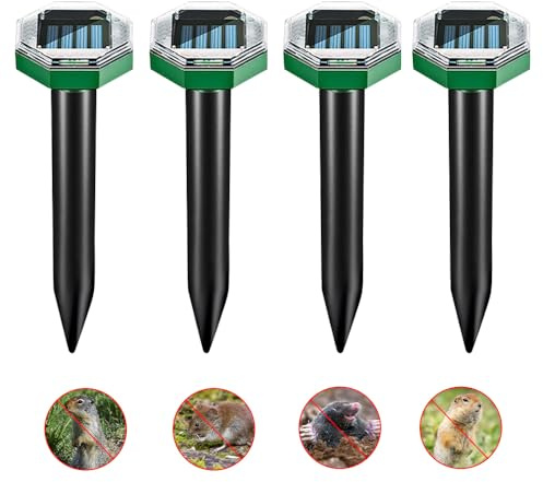 Hojalis Repellente Solare per Talpe, 6 pezzi Dissuasori per Talpe, Dissuasore per Talpe, Scaccia Talpe Ultrasuoni Solare, Repellente per Talpe, per Prato All'aperto, Giardino, Cortile (B)