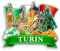 Quwsne Calamita per frigorifero Torino Italia magnete da frigorifero souvenir di viaggio città regali turistici 3D classici punti di riferimento artigianali fatti a mano decorazione domestica -1274