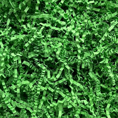 MARSROAM Riempitrice di carta increspata verde da 0,5 kg per cesti regalo erba pasquale