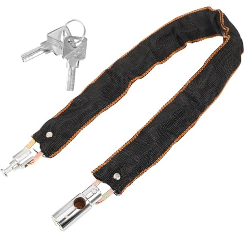 BESTonZON Candado De Cadena para Bicicleta Resistente De Seguridad Antirrobo Portátil con Llaves Suitable for Electrico Batería Motores De Cadena