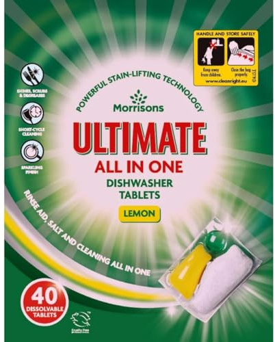 Morrisons Premium Dishwasher Tablets Lemon 40pk