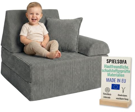 Pillows24 Kindersessel & Spielsofa fur Kinder Cord mit abnehmbaren Bezügen