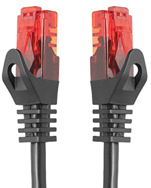 BIGtec 5m LAN Kabel Netzwerkkabel Patchkabel Ethernet 2 x RJ45 Stecker High Speed schwarz kompatibel zu Cat.5 Cat.6 Cat.7 Cat.8 Switch Router Modem Patchpanel Access Point Patchfeld