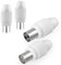 Antennenstecker Set 2x Stecker & 2x Buchse für Kabelfensehen DVB-C Radio und DVB-T2 TV Antennen IEC (männlich und weiblich) für Koaxial Antennenkabel Kupplung Kabel BK Anlagen HQ 4K UHD von HB-DIGITAL