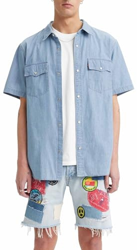Levi's Ss Relaxed Fit Western Shirt herr, New Hyde Chambray, S