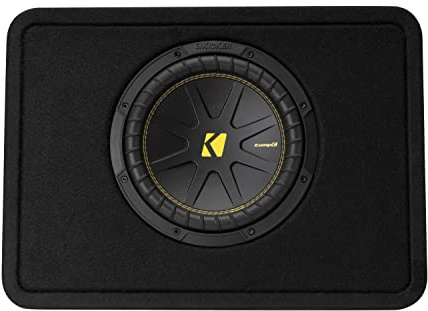 KICKER 50TCWC104 CompC 10 Subwoofer in Thin Profile Enclosure 4-Ohm