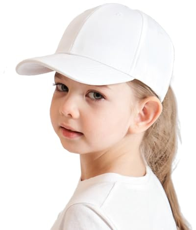 Flickor hästsvans baseballkeps 3-8 år pojkar flickor justerbar basebollkeps med hästsvanshål barn snapback keps barn golf toppad keps andningsbar solhatt för strand läger cykling solskydd sporthatt
