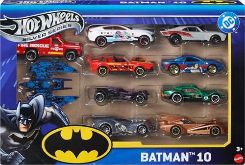 Hot Wheels Silver Series Batman-Themed 10-Pack (Styles May Vary)​​
