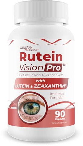 Rutein Vision Pro - Our Best Vision Pills For Eyes - Vitamin A Vision Capsules - Vision Improvement Pills - Rutein Supplement For Eyes - Rutein Eyebright Eye Red Root Hack For Retina Clear Ocular Clog