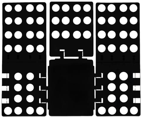 Event Decor Shop Planche pliante pour t-shirt - 58 x 68 cm - Durable - Pour un pliage rapide et facile des chemises - Organisation de garde-robe et emballage de voyage (noir)