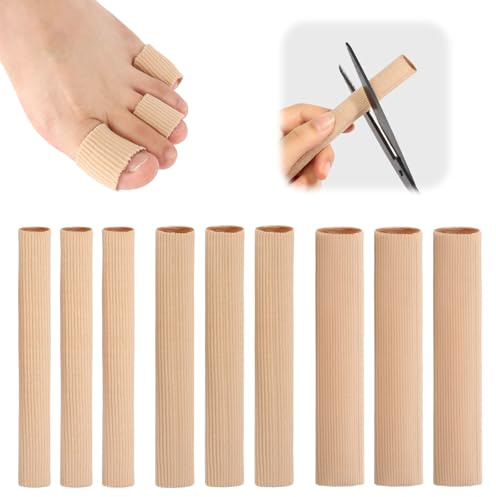 9 Pièces Protection Orteils en Silicone Découpable Bandage de Tube de Protection des Doigts en Gel Doux Manchons D’orteil Protecteurs pour Cors, Ampoules, Callosités, Orteils et Doigts (3 Tailles)