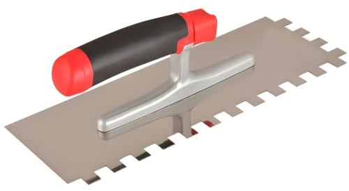 yeeplant Paleta cuadrada para azulejos con mango ergonómico, esparcidor profesional de mortero para suelos y azulejos de pared