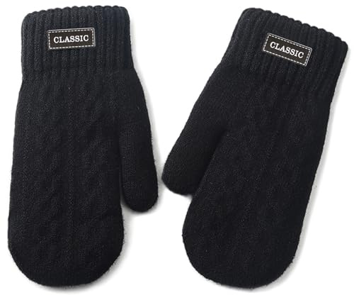 Gants Hiver Homme, Tricot Gants Et Moufles Homme, Extensibles Épaissis Doublure En Velours Arctique Douce, Thermique Gant Chaud Pour Sport Course À Pied Ski Velo