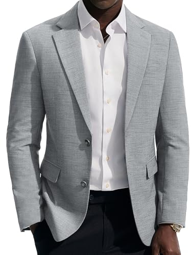 Mens Casual Blazer Sport Coats Two Buttons Lightweight Suit Jacket