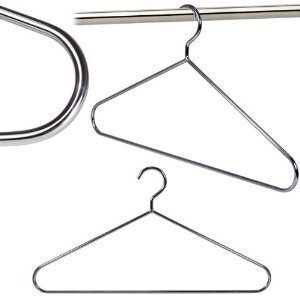 Hangerworld 10 Stabile verchromte Metall-Kleiderbügel 45cm Robust Ideal für Anzüge Jacken Mantel