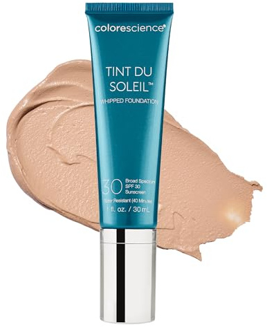 Colorescience Mineral Sunscreen Foundation, Tint du Soleil , Medium, 1 Fl Oz (Pack of 1)