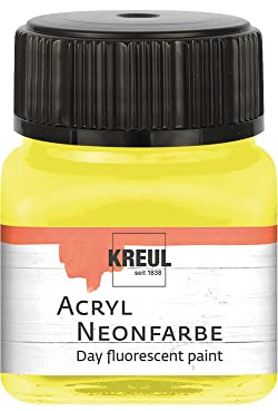 Peinture acrylique fluo Kreul, 20 ml Jaune fluo