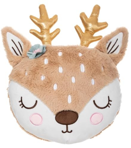 Paris Prix Atmosphera for Kids - Coussin Déco Tête de Biche 30cm Multicolore