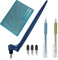 Craft Schneidwerkzeuge Set 7teilig, Edelstahl Bastelmesser Set 360 Grad Präzisions mit 3 Ersatzklingen, A4 Schneidematte und 2 Schneidestift, Handwerkszeug Set für DIY Handwerk Scrapbooking