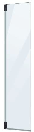 Puerta de Ducha Abatible de 35cm para Completar Fijo de Ducha | Panel de Ducha Abatible de Protección Pivotante ancho de 35cm para hacer más Grande un Fijo de Ducha Ya Instalado | Negro Mate