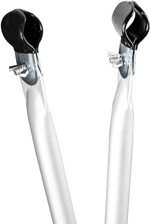 2 STÜCK - Aluminium Zeltstange - mit 2X Klemmen - teleskopierbar 210-290cm - Ø28/25mm - 3 Teile - Verandastange leicht stabil Ersatz Gestänge Zelt Vorzelt Camping Teleskopstange Dachauflagestange