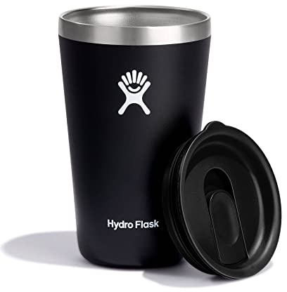 Hydro Flask - Tumbler - Vaso Térmico 473 ml (16 oz) con Tapa a Prueba de Derrames Cerrable - Acero Inoxidable de Doble Pared con Aislamiento al Vacío - Black