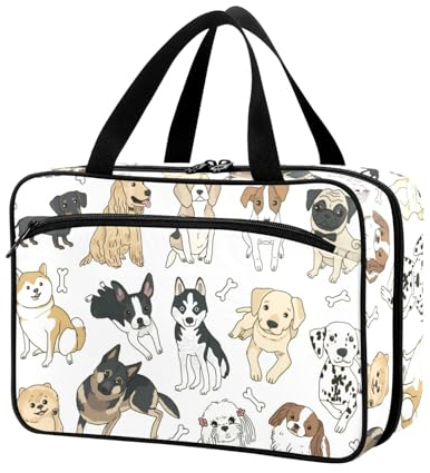 Naanle Pillen-Organizer-Tasche für Reisen, Pillenflasche, Medizin-Organizer, Heimaufbewahrung, Medikamentenbeutel, Pillentasche, Hunde, leere Erste-Hilfe-Tasche für Vitaminpräparate, mehrfarbig,