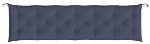 vidaXL Gartenbank Auflage, Bankauflage mit Hohlfasern, Bankkissen mit Schnüren für Außen Innen, Sitzkissen, Marineblau Oxford-Gewebe