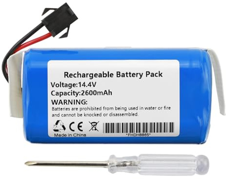 MULS Vacuum Battery Replacement for lubluelu SL61, Tesla 106936 Robot Vacuum Cleaner with Tools 14.4V, 2600mAh