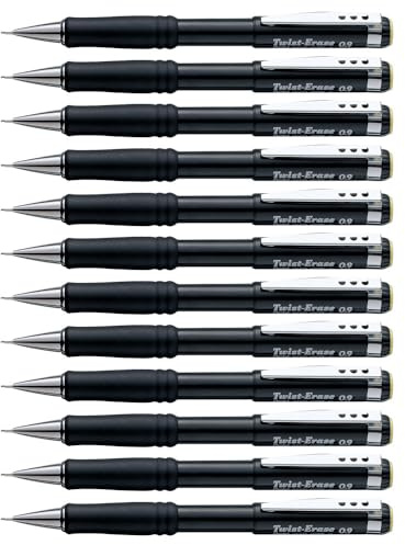 Pentel Twist-Erase III Mechanical Pencil, (0.9mm), Black Barrel