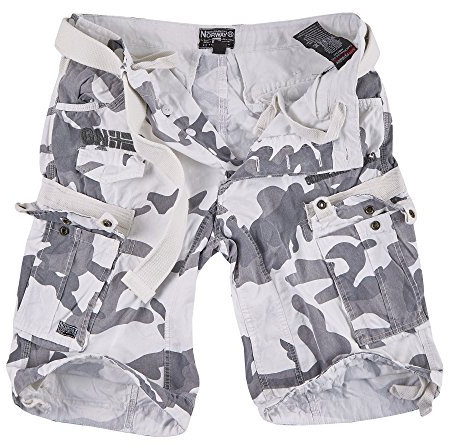 Geographical Norway Cargo Shorts Hunter mit UD Bandana White Camo - XXL -