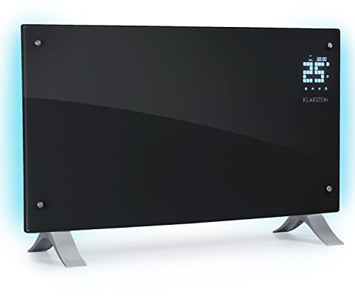 Klarstein Stufa Elettrica Basso Consumo, 2000W, Termoconvettore a Parete con Termostato, Termosifone , Calorifero Riscaldamento Portatile