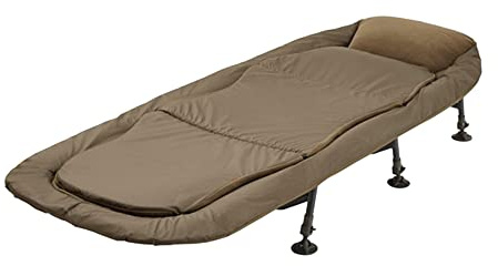 Westlake Flat Out Fishing Bedchair with Ergonomic Mattress, Large Bedchair for Overnight Fishing Sessions, Camping Bed, Fishing Equipment, Fishing Accessories
