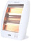 Geepas Quartz Halogen Heater, Pack of 2 | Portable Upright Electric Heater with 2 Heat Settings 400W/800W, Safety Tip Over Switch, Ideal for Home Office Caravans and Garages, 800 W, White
