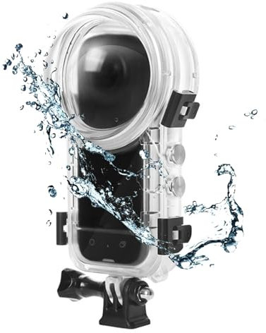 50M Dive Case Compatible for Insta360 X4 Action Camera Waterproof Case with Bracket Accessories 164FT Underwater Photography Housing for Insta 360 X4 Diving Case