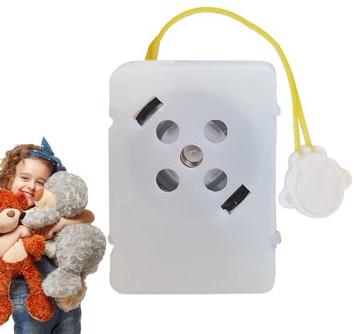Módulo de sonido - Caja de voz personalizada, Grabadora de sonido de juguete de peluche | Paquete de 2 grabadoras de mensajes de animales de peluche mejoradas, grabadora de voz musical con batería par