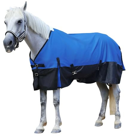 Gallopoff Copertura antipioggia per cavallo, resistente agli strappi, impermeabile, traspirante e senza imbottitura (0 g), leggera e confortevole coperta per cavalli
