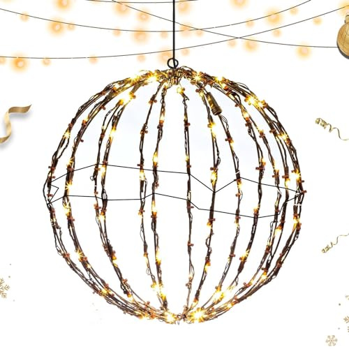 Esferas Luminosas LED - Y Portátiles | Luces Del Árbol Del Festival Para La Decoración Al Aire Libre, Mejoras De Boda | Ideal Para Patios, Exposiciones De Jardín, Iluminación