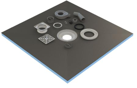 receveur de douche 80x80x4cm prêt à carreler avec siphon bac à douche