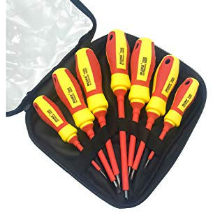 YASTA Set 7 cacciaviti con punta magnetica a croce e a taglio giraviti isolati 7690 CLICLED