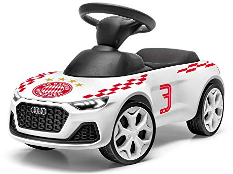 Audi 3202001200 Junior Quattro Rutschauto Bobbycar Kinderfahrzeug FC Bayern München Design, weiß