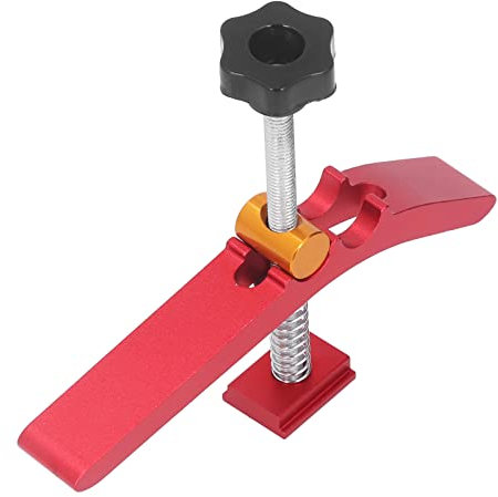 Uadme Woodworking T Slot Hold Down Clamp, Quick Acting Hold Down Adjustable Chute Aluminum Alloy Clamps T Track Clamp Katsu Set for Horizontal and Vertical Pressure T-Slot T-Track Woodworking Tool