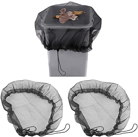 2 Pièces Couvercle de Seau de Pluie, Filet de Baril Pluie, Housse pour Tonneaux de Pluie, Filet pour Citerne de Pluie, Filet de Protection Réglable,Protection Contre Les Feuilles (Ø95cm)