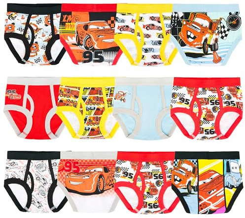 Disney Boys Pixar Cars Exclusive 12PK UNBOXING of Briefs for Potty Training Fun with Success Chart & Stickers 2/3T-5T 12-Pack Cars Brief 2T/3T