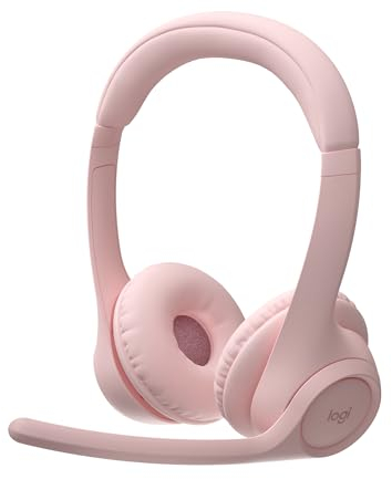 Logitech Zone 300 Wireless Bluetooth Headset With Noise-Cancelling Microphone, Compatible with Windows, Mac, Chrome, Linux, iOS, iPadOS, Android - Rose