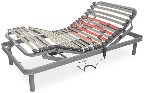 amuéblate Online - Lit électrique articulé Flexipro avec 5 Plans et Structure renforcée, Ergonomique, fiable et Silencieux, Moteur Allemand, 80 x 200 cm