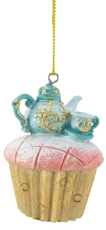 Crafty Capers Cupcake & Tea Set | Alice in Wonderland | Christmas Ornament | Gisela Graham