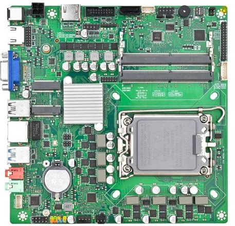 Tuesoa Placa base H610 ITX LGA-1700 UDIMM DDR4 64G SATA3.0 Triple Display Computer Motherboard Support 12-13th CPU
